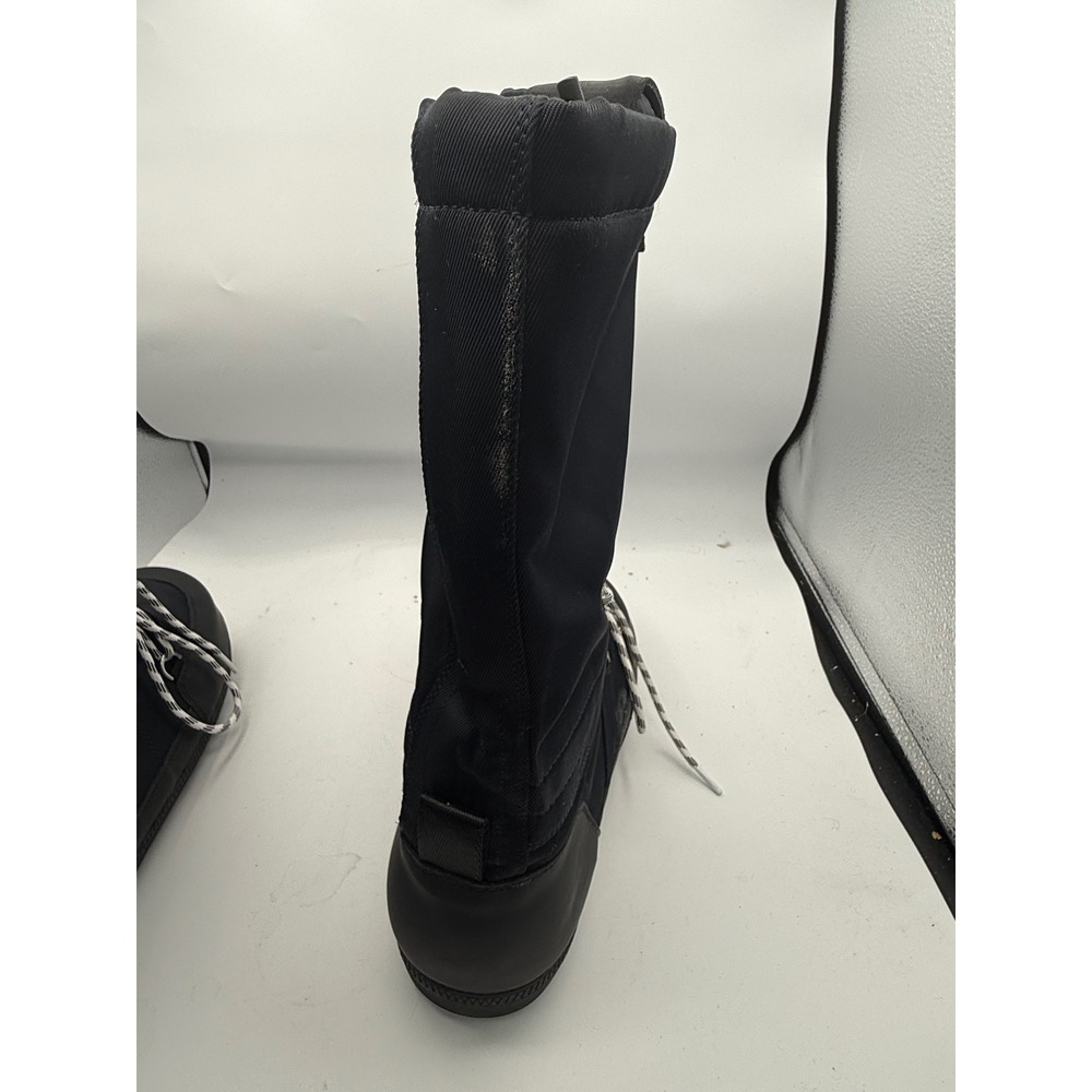 Hunter Original Snow Boots Black Nylon Tall Winter Zip Lace Up Boots - Picture 10 of 11